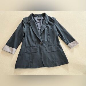 BCX Navy Women’s Blazer Jacket Classic Single-Button Coat Sz. X Large Office